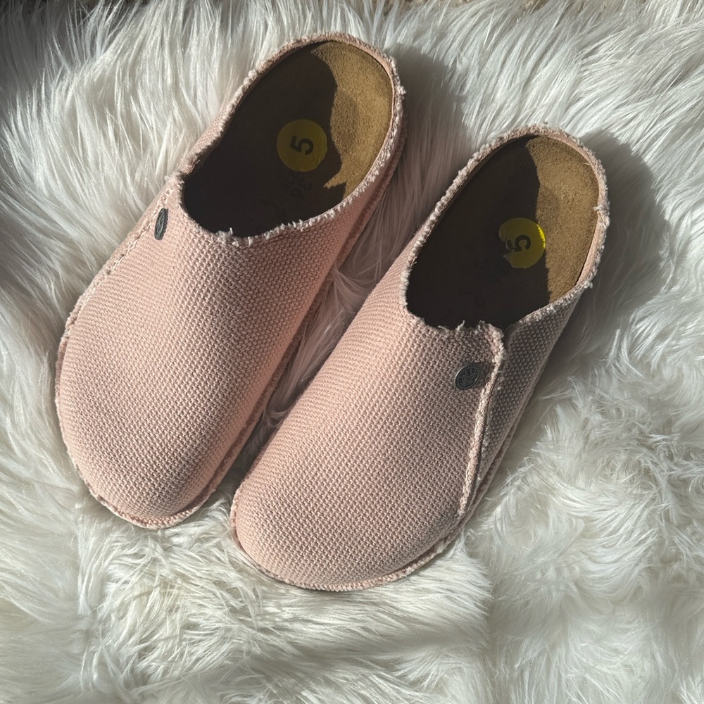 Birkenstock Zermatt canvas women’s clog slipper size 36/5 pink